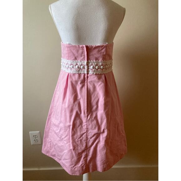 Lilly Pulitzer Pink Dress Strapless Girls Size 10 - Picture 2 of 11